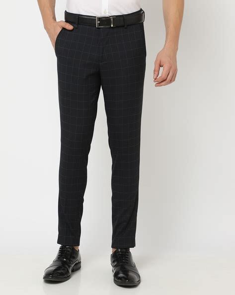 Windowpane Checked Slim Fit Trousers - Price History