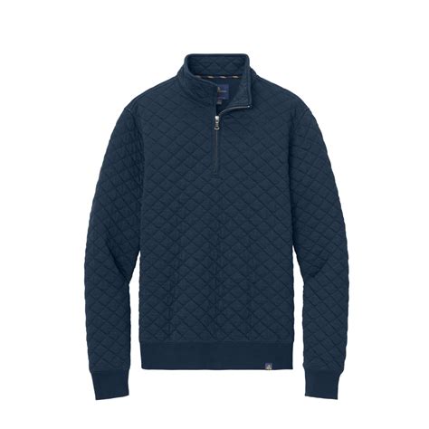 Brooks Brothers® Men’s Diamond Quilt Quarter-Zip - Navy – Gulfstream Store