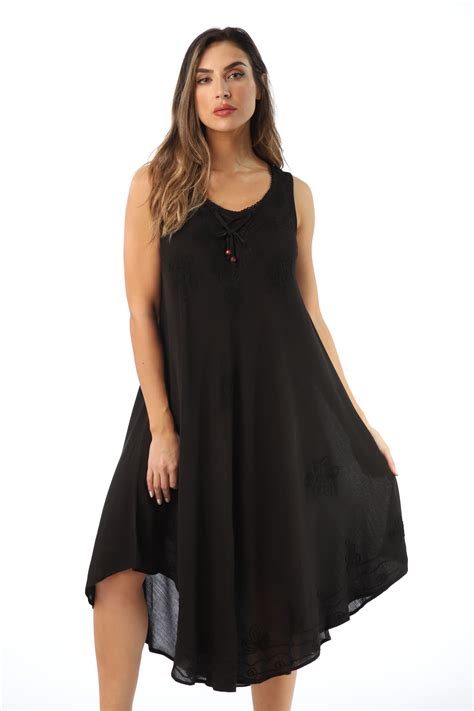21808-PUR-2X Riviera Sun Dress Dresses for Women (Black, 1X) - Walmart.com
