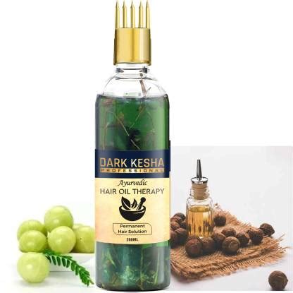 Dark kesha 100% Ayurvedic Hair Oil With Bhringraj And Amla Extract For ...