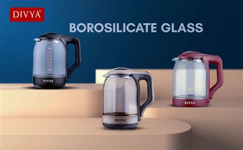 DIVYA 1.8 Liters Electric 1500-watt Glass Kettle with LED Backlight ...