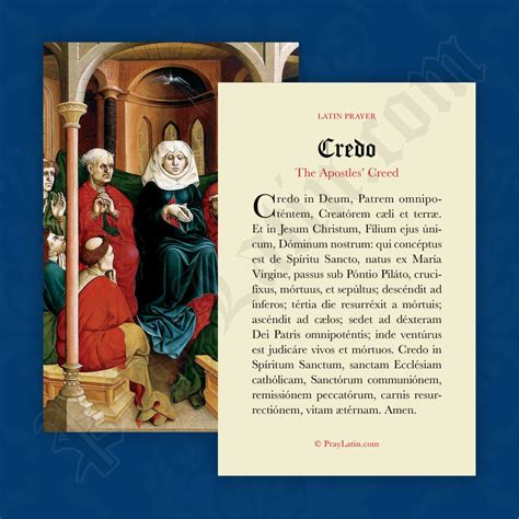 Apostles' Creed Latin Prayer Card – PrayLatin.com LLC