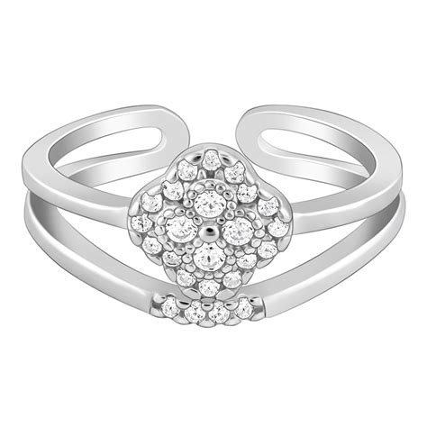 Buy GIVA 925 Silver Classy Rhombus Ring,adjustable | Gifts for Women ...