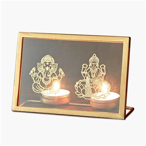 Buy Dhyana Lakshmi and Ganesha Stencil with T-Light Holders from Home ...