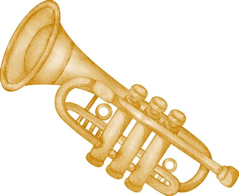 watercolor trumpet clip art 36907984 PNG