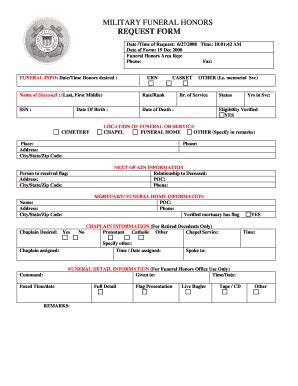 Fillable Online uscg Military honors request form fillable Fax Email ...