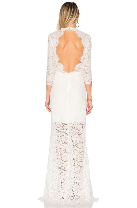 RACHEL ZOE All Over Lace Gown in White | REVOLVE