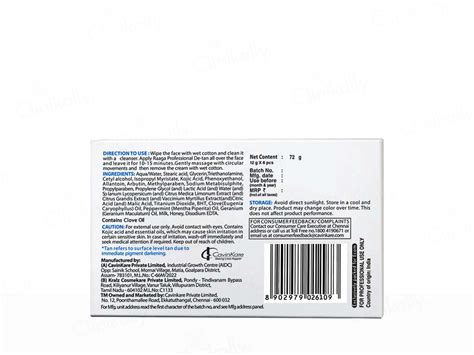 Buy Raaga Professional De-Tan Removal Cream Online at Best Price ...