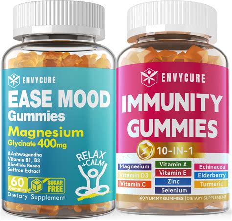 Envycure Sugar Free Magnesium Glycinate Gummies 400mg Multivitamin ...