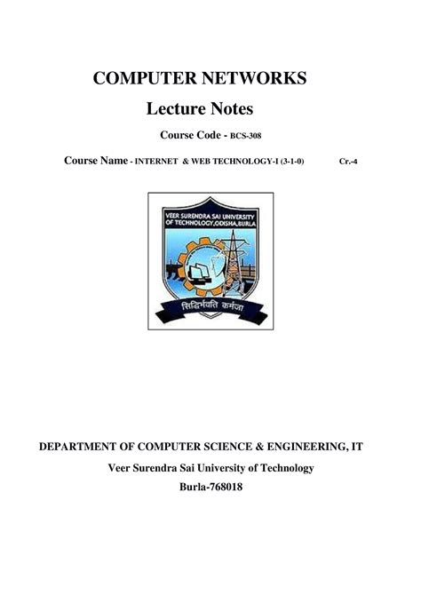 Lecture 1423905560 - COMPUTER NETWORKS Lecture Notes Course Code - BCS ...