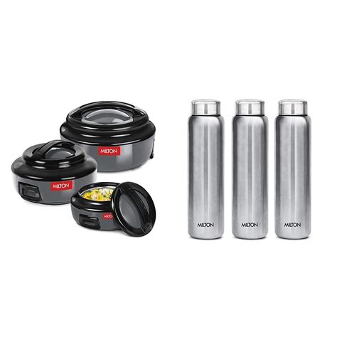 Buy MILTON Ernesto Inner Stainless Steel Jr. Casserole Set 3pcs (420ml ...