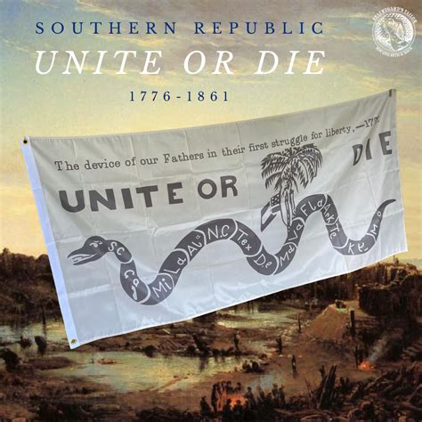 "Unite or Die" Southern Republic House Flag – Beauregard's Tailor