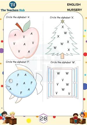 The Teachers Hub Mathematics & English Work Sheets For Class Nursery ...