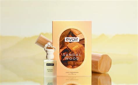 Evair Sandalwood Car Air Freshener | Hanging Car Perfume with Essential ...