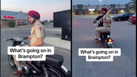 Punjab Cop Seen Riding Royal Enfield in Brampton – What’s Happening ...