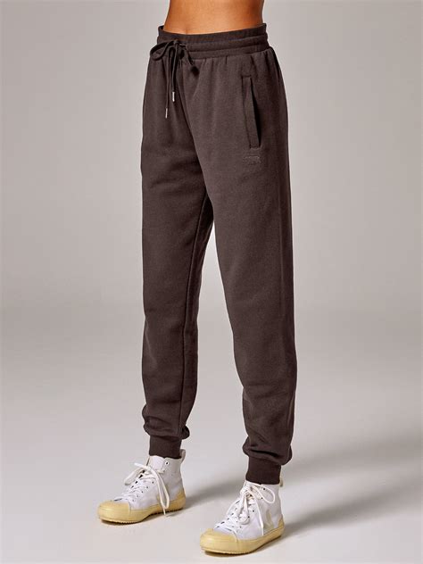 High Waisted Brown Trackpants. Shop Running Bare Legacy Sweatpants.