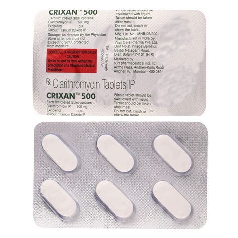 Crixan 500 - Strip of 6 Tablets : Amazon.in: Health & Personal Care