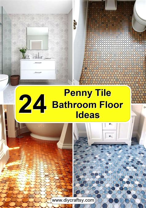 24 Penny Tile Bathroom Floor Ideas for a Retro Chic Look