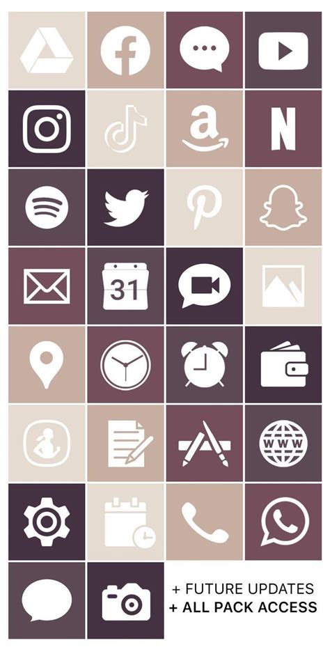 Ios 14 aesthetic home screen app icons pack iphone aesthetic homescreen – Artofit