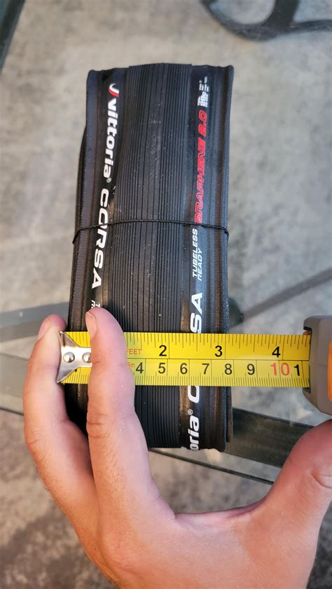 Real life measurement soft tubeless tires! Schwalbe Pro One Addix 28c ...