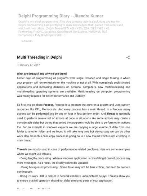 Image result for Delphi Threading