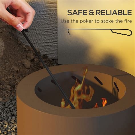 CIPACHO Smokeless Fire Pit Portable Camping Bonfire Stove with Poker ...