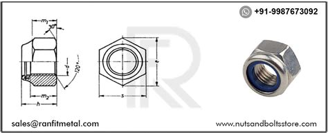 DIN-982 Hexagon Nut, DIN 982 Nylock Nut Size, DIN 982 Hex Lock Nut