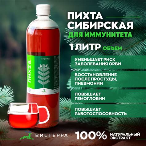 Экстракт пихты Вистерра 1л для повышения выносливости, для иммунитета ...