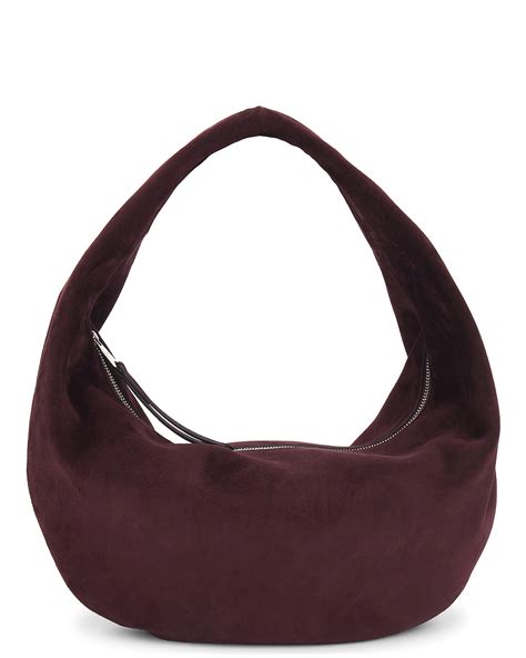 KHAITE Olivia Medium Hobo Bag in Rouge Noir | FWRD