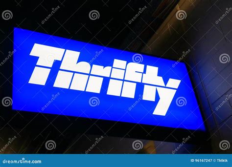 Thrifty car rental company editorial photography. Image of transport ...