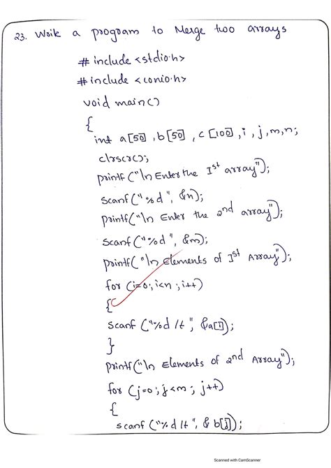 Image result for Merge 2 Arrays Sorting Program in C