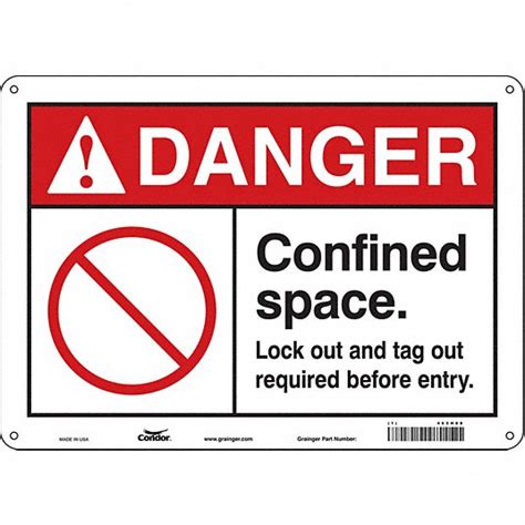 Aluminum, Mounting Holes Sign Mounting, Safety Sign - 465H88|465H88 ...