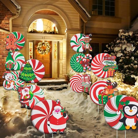 12 PCS Christmas Yard Signs - Festive Outdoor Decorations