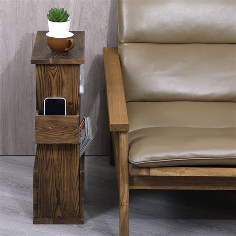 The Twillery Co. Hopedale Solid Wood Floor Shelf End Table with Storage ...