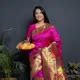 Royal Rajgharana Sarees Pink Ethnic Motifs Zari Silk Blend Paithani ...