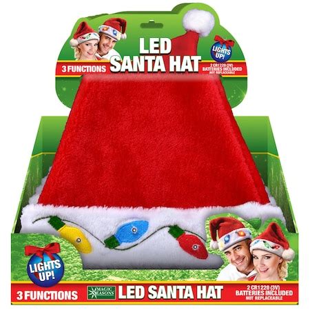 Shawshank Ledz Magic Seasons Christmas LED Santa Hat Plush 1 pc 702831 ...