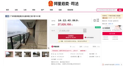 广州荔湾区一套珠江边4000万级豪宅将被司法拍卖，起拍价2783万元_内墙
