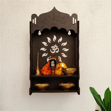 UMAI Wooden Temple for Home (25cm) | Wall Mounted Home Temple Pooja ...