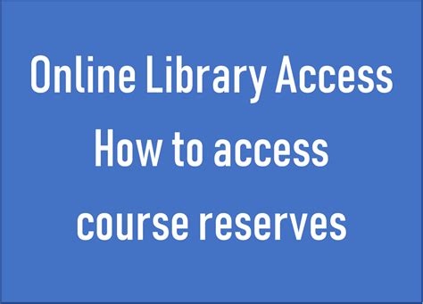 Library Course Reserves 的图像结果