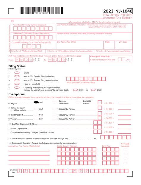 NJ 1040 Form 2023-2024 - Fill, Edit, and Download - PDF Guru