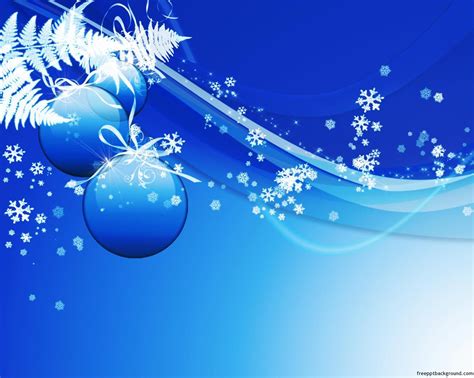 Blue christmas powerpoint background | Free PPT Background