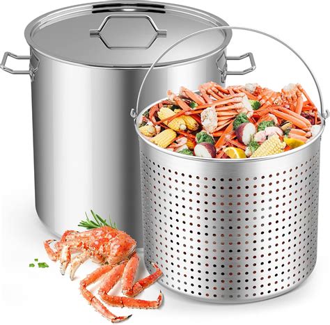 Amazon.com: ARC 100 QT Large Crawfish Seafood Boil Pot with Basket ...
