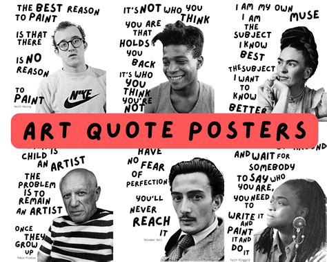 Famous artist quote poster pack 6 etsy – Artofit