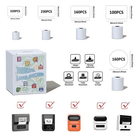 Étiquette autocollante pour imprimante portable mini M110 M220 M221 ...
