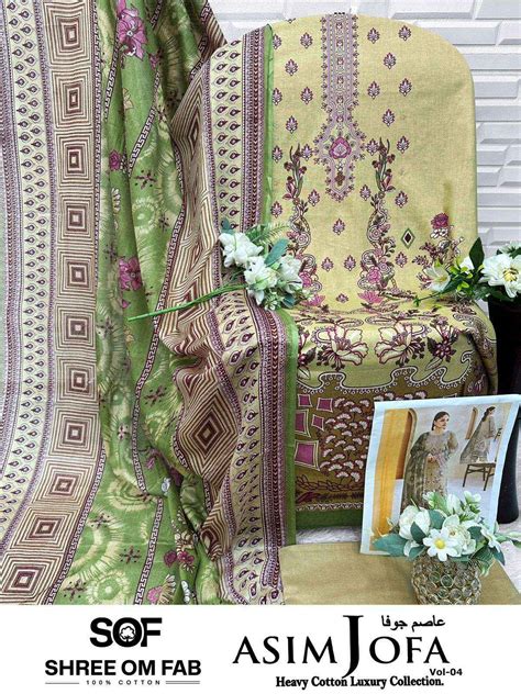 Shree Om Fab Asim Jofa Vol 4 Pakistani Printed Suits Wholesale surat