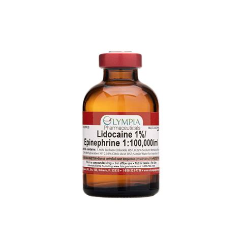 Lidocaine HCL 1% With Epinephrine Injection