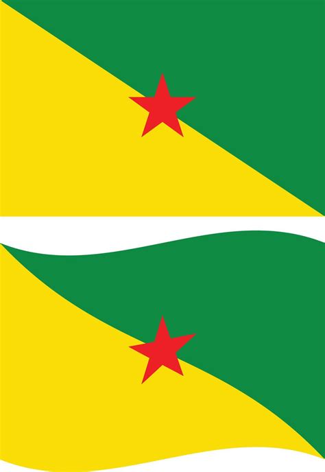 Flag of French Guiana. French Guiana flag waving. flat style. 10927116 Vector Art at Vecteezy