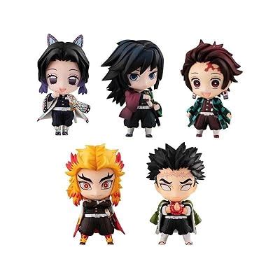 Buy HoSiTo Set of 5 Figures,Demon Slayer Action Figures, Tanjiro Nezuko ...