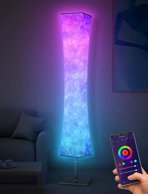 Torchlet Floor Lamp, RGB Color Changing Led Lamp, Smart Lamp Alexa APP ...