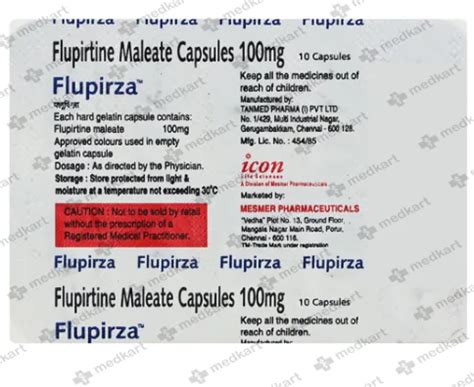 FLUPIRZA 100MG TABLET 10'S Price, Uses, Side Effects & Substitutes ...